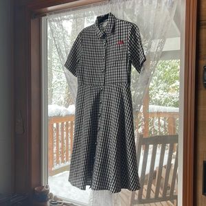 Vintage 80s Black and white Neiman Marcus Dress.